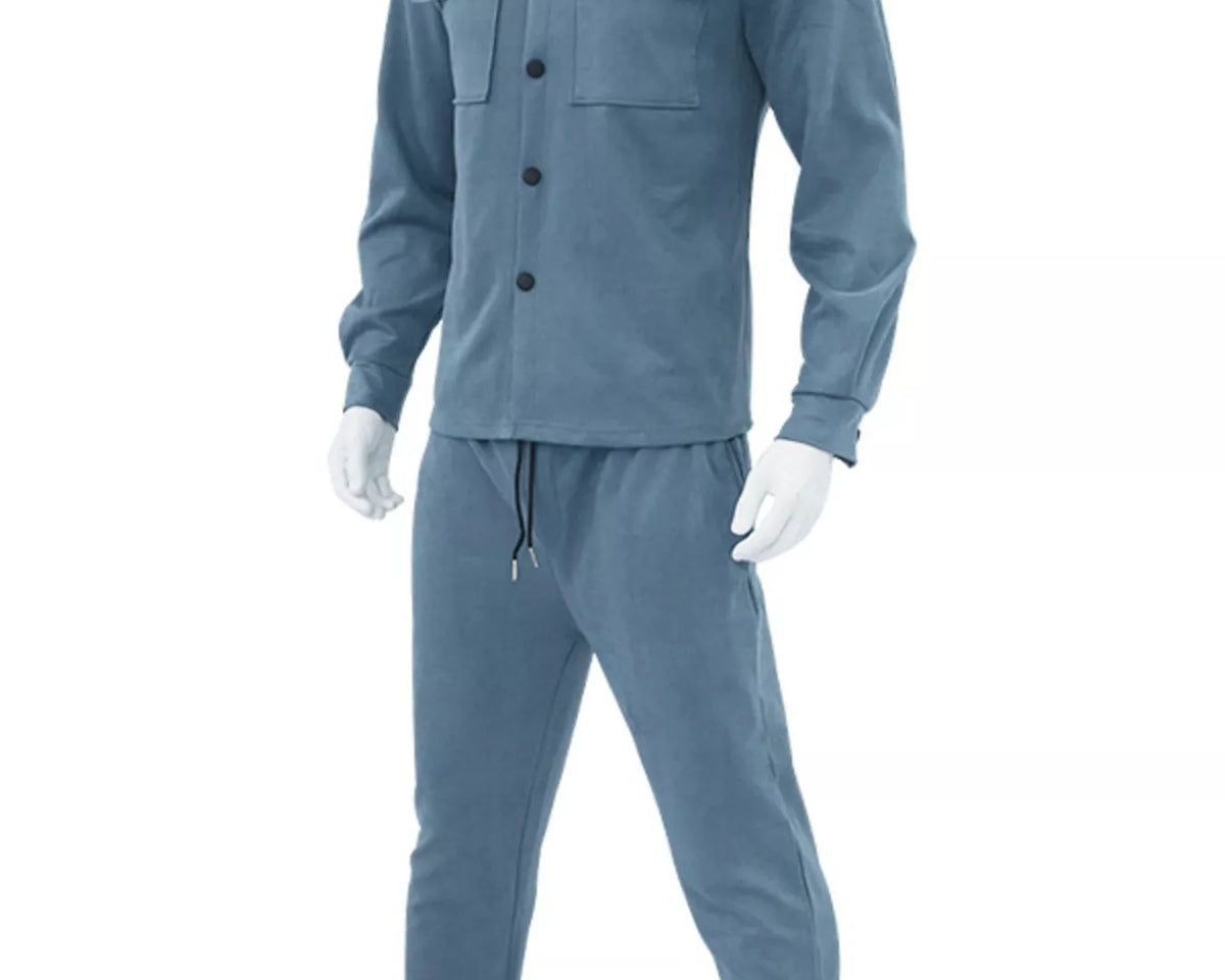 NEWYORKLISTED ATLAS MEN'S COLLECTION – Men's long-sleeve shirt and joggers two-piece set, product image 6