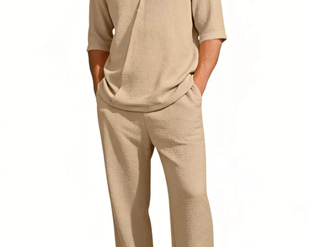 NEWYORKLISTED ATLAS MEN'S COLLECTION – Men's half-sleeve top and pants two-piece set, product image 3