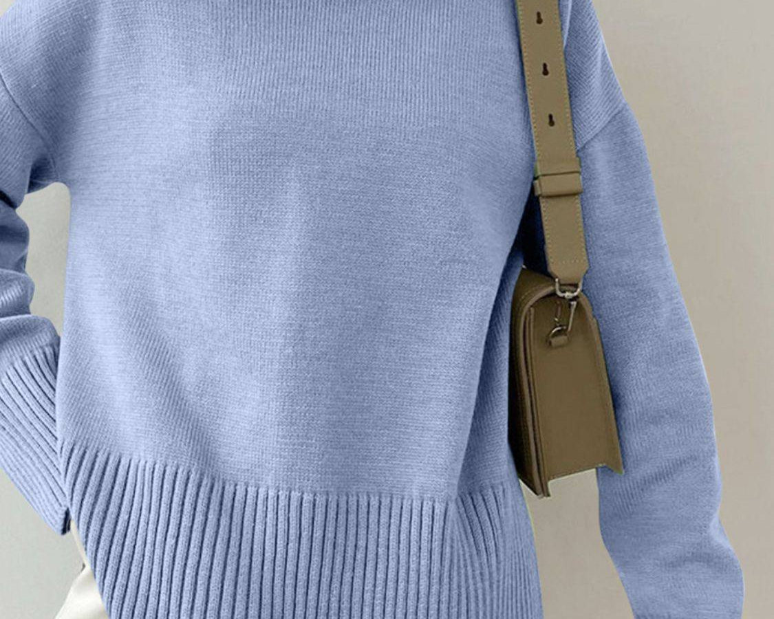 NEWYORKLISTED STYLE COLLECTION: Turtleneck Drop Shoulder Sweater - NEWYORKLISTED