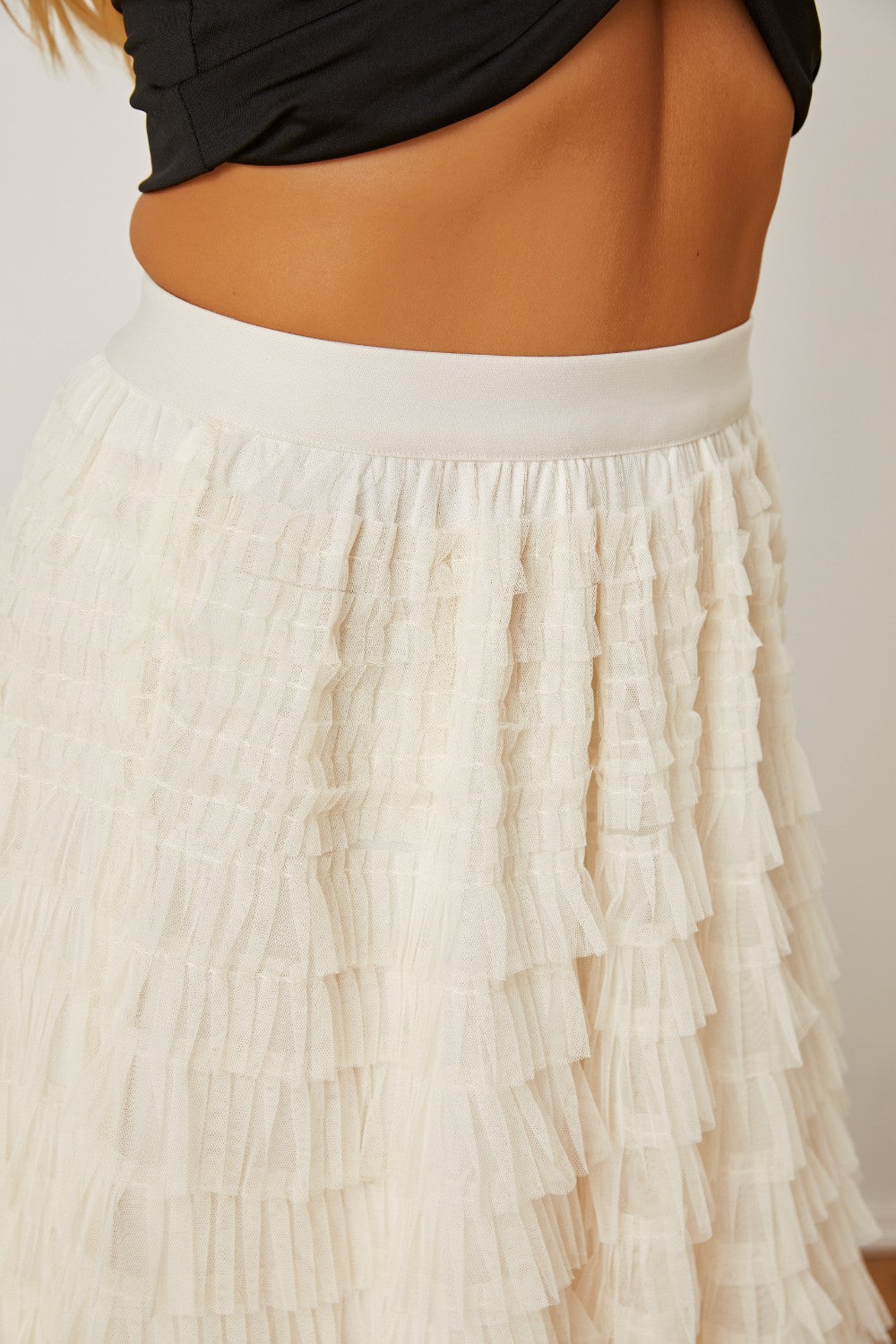 NEWYORKLISTED STYLE COLLECTION: Ruched High Waist Tiered Skirt - NEWYORKLISTED