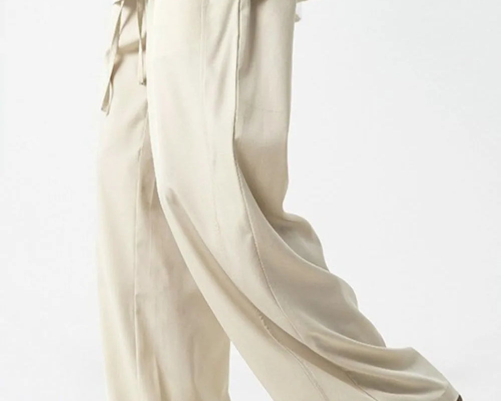 NEWYORKLISTED ATLAS MEN's COLLECTION: Men's Drawstring Wide Leg Pants