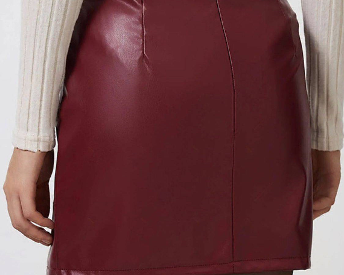 Slit Mini Skirt with Zipper - NEWYORKLISTED