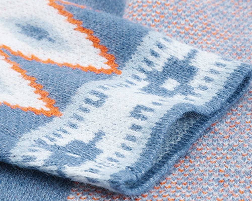 Geometric Open Front Long Sleeve Cardigan - NEWYORKLISTED