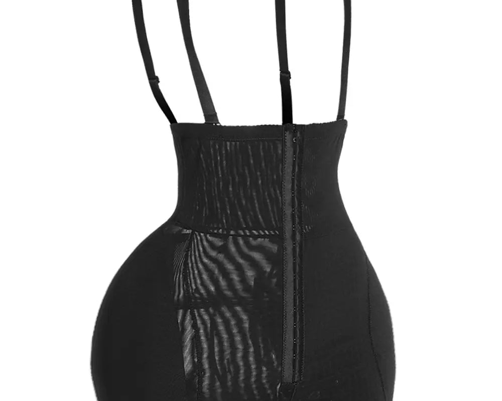 NEWYORKLISTED Intimate Apparel: Black cycling bib shorts on a white background