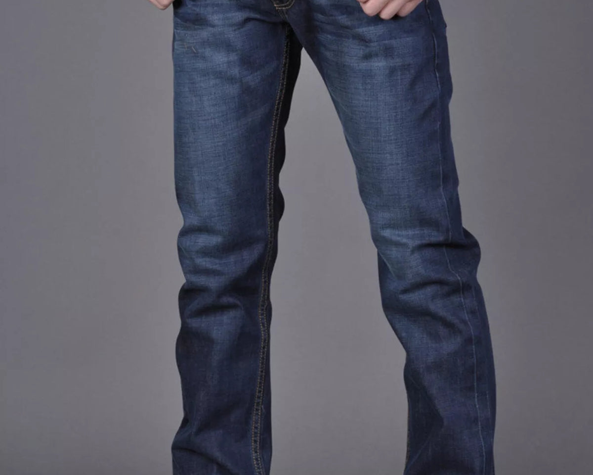 NEWYORKLISTED ATLAS MEN'S COLLECTION – Men's slim-fit washed cotton denim jeans, product image 3