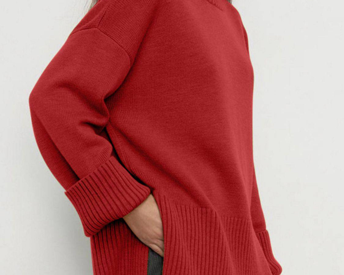 NEWYORKLISTED STYLE COLLECTION: Turtleneck Drop Shoulder Sweater - NEWYORKLISTED