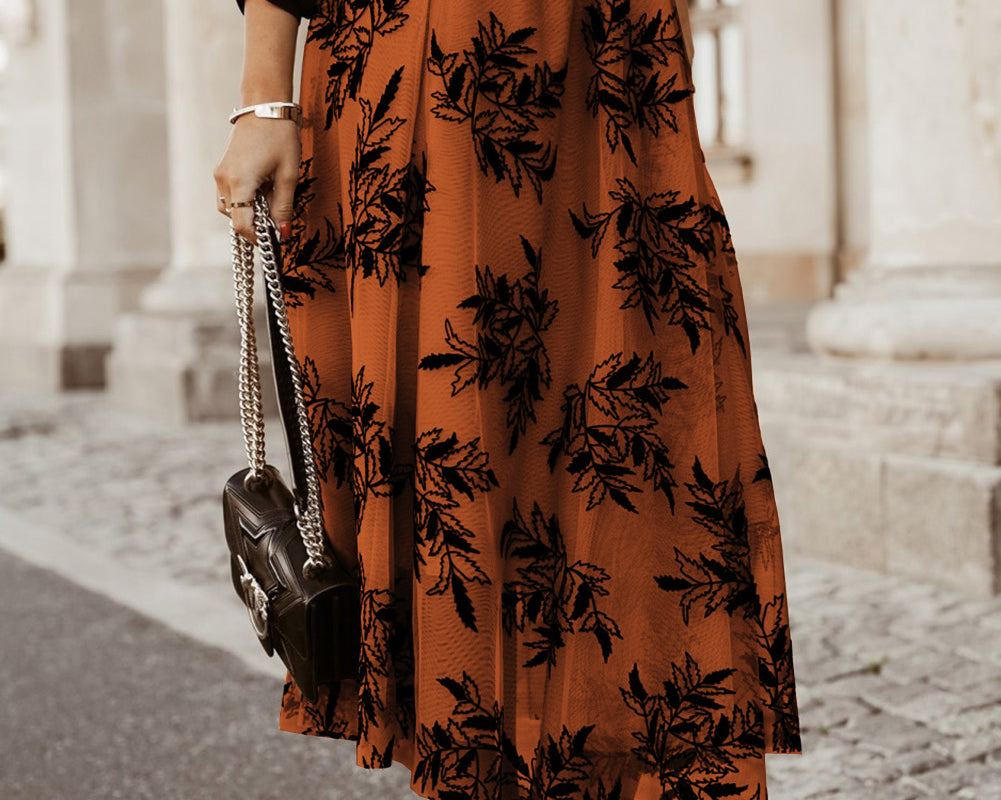 Embroidered High Waist Maxi Skirt - NEWYORKLISTED