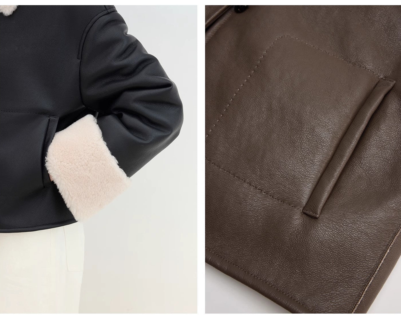 Slightly Sweet Latte Second Generation Furry Lapel Casual Straight Shorn Shearling Jacket - NEWYORKLISTED