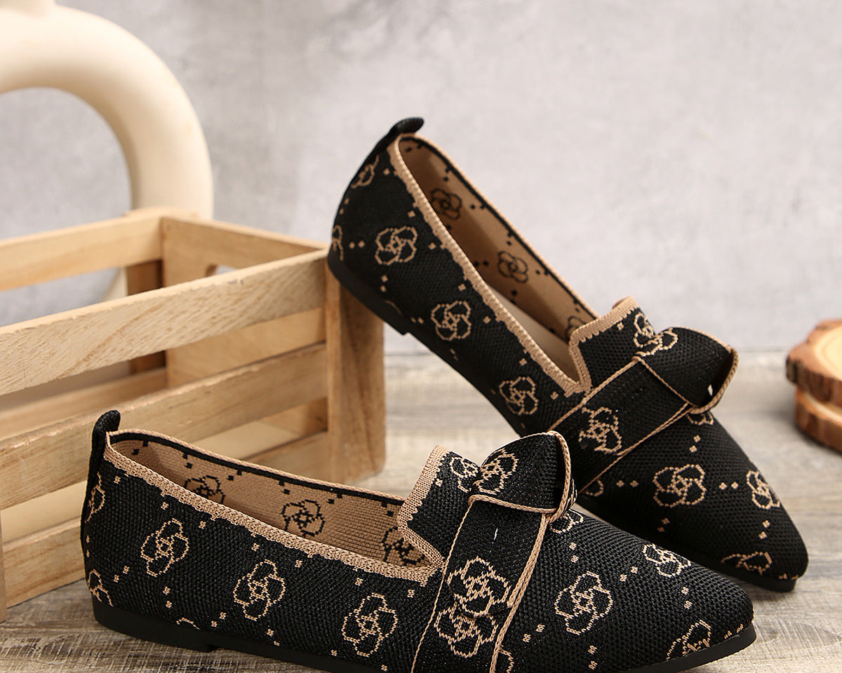 NEWYORKLISTED STYLE COLLECTION: Mesh Point Toe Flat Slip-Ons