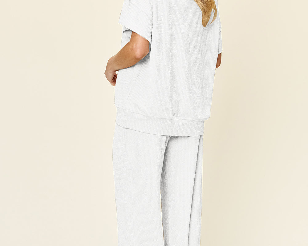 NYLD Short Sleeve T-Shirt and Wide Leg Pants - NEWYORKLISTED