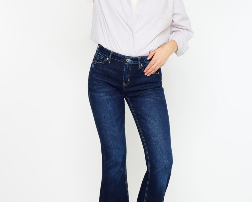 NEWYORKLISTED STYLE COLLECTION: Mid Rise Slim Flare Jeans - NEWYORKLISTED
