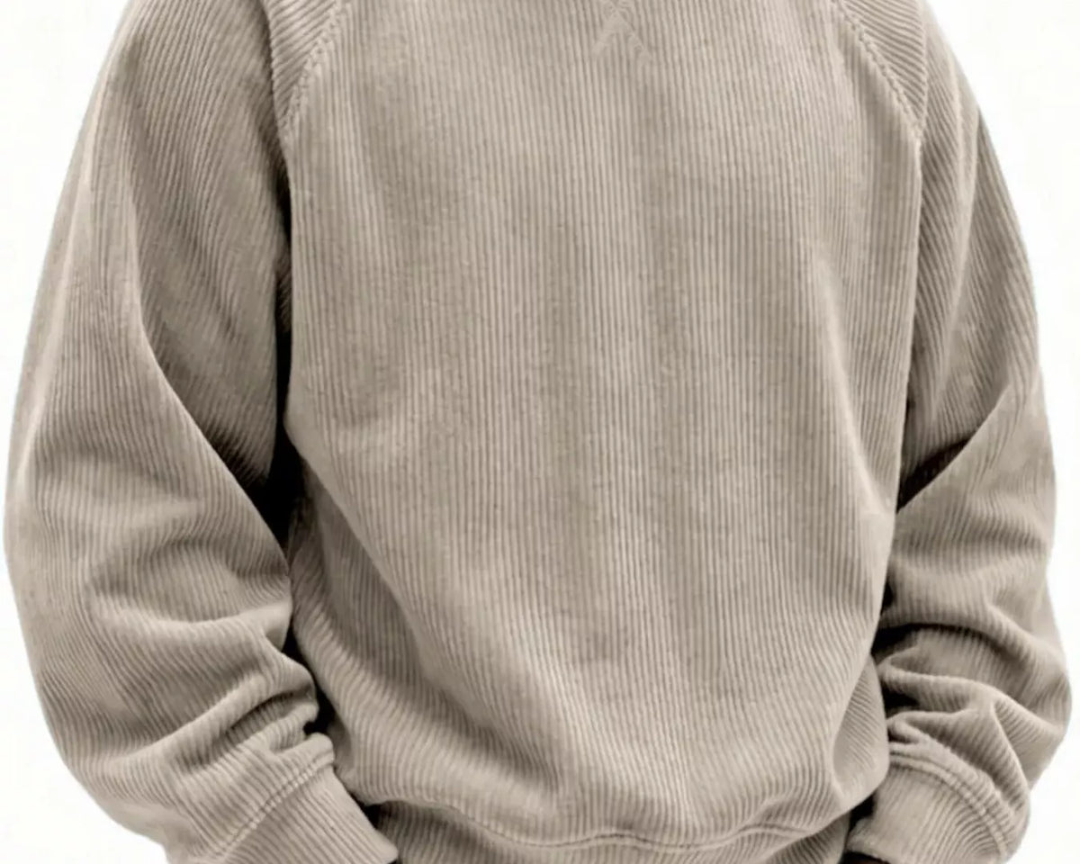NEWYORKLISTED ATLAS MEN'S COLLECTION – Men's corduroy crew-neck sweatshirt, product image 6