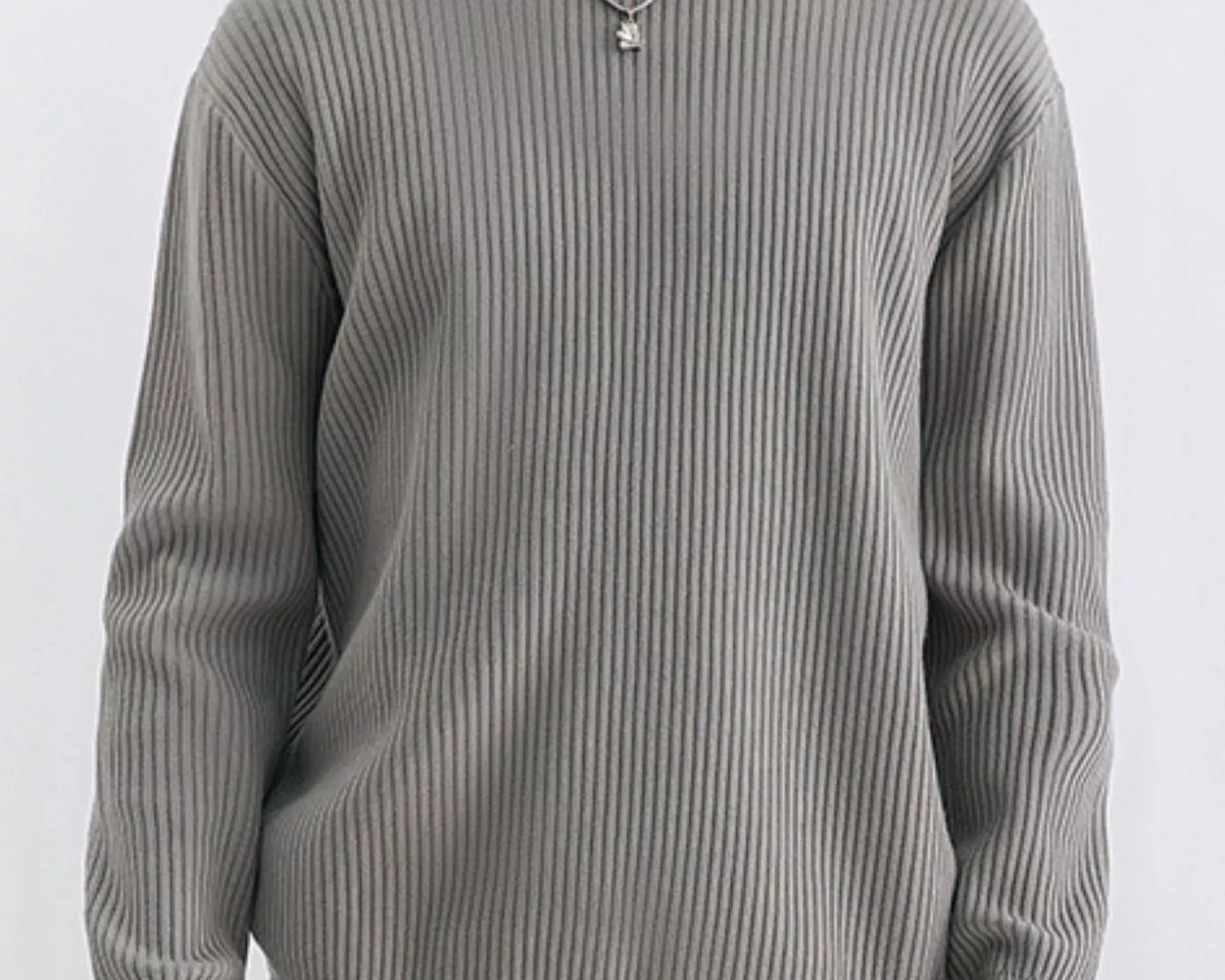 NEWYORKLISTED ATLAS MEN'S COLLECTION – Men's ribbed knit crew-neck sweater, product image 10
