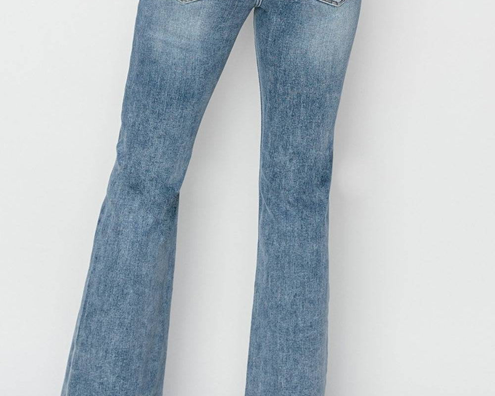 RISEN Full Size Mid Rise Bootcut Jeans - NEWYORKLISTED