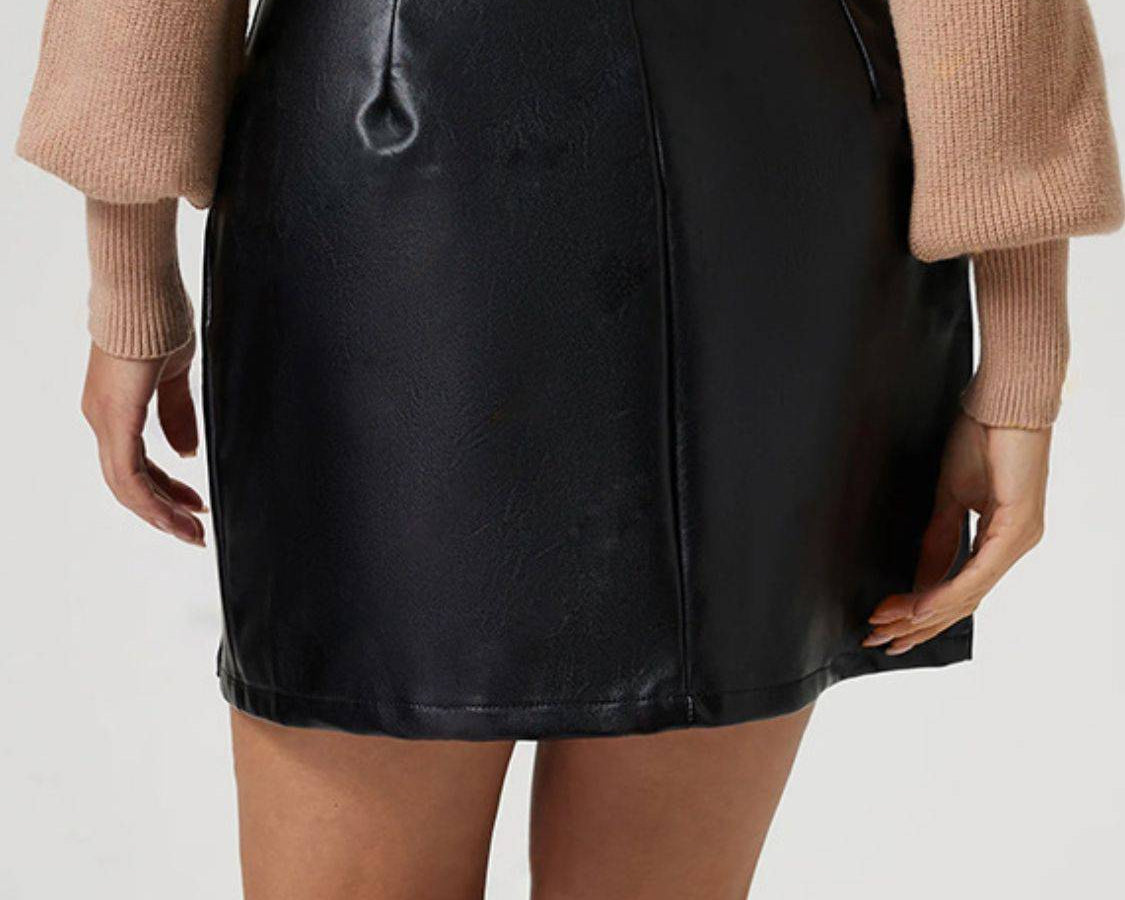 Buttoned High Rise Mini Skirt - NEWYORKLISTED