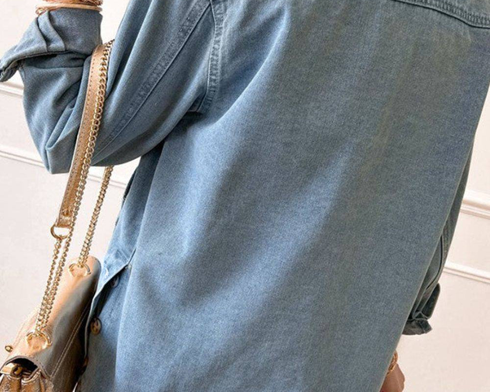 NEWYORKLISTED STYLE COLLECTION Long Sleeve Denim Jacket - NEWYORKLISTED