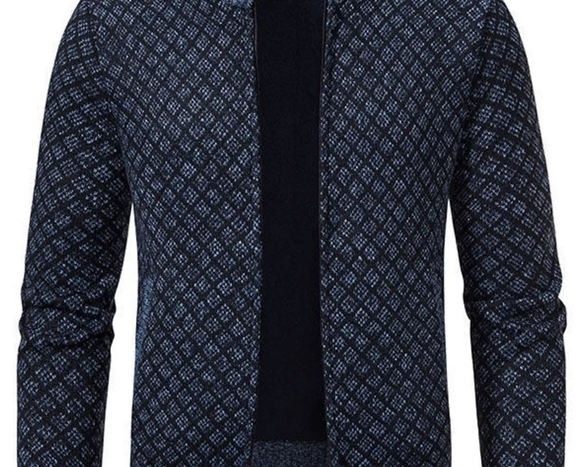 NEWYORKLISTED ATLAS MEN'S COLLECTION – Men's geometric full-zip cardigan, product image 6