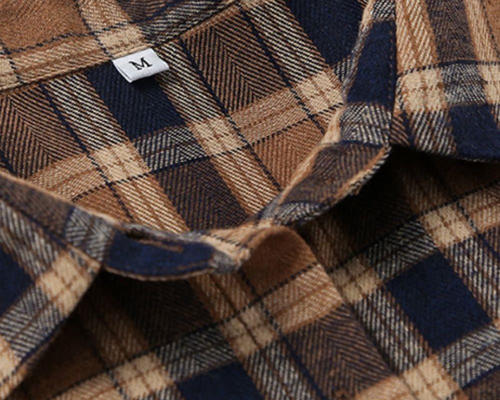 Plaid Button Up Drop Shoulder Shacket - NEWYORKLISTED