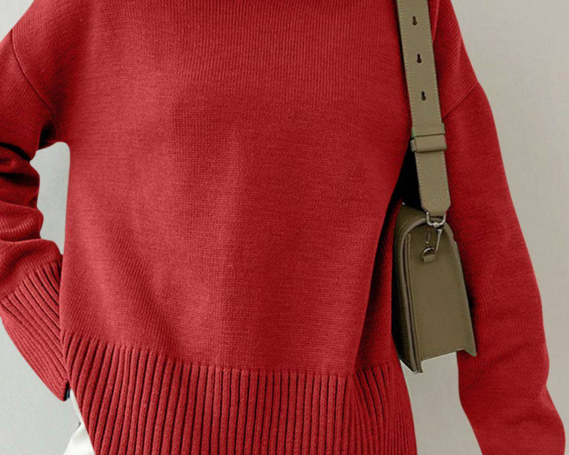 NEWYORKLISTED STYLE COLLECTION: Turtleneck Drop Shoulder Sweater - NEWYORKLISTED