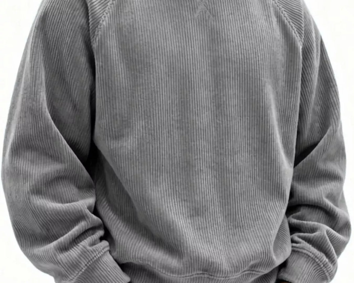 NEWYORKLISTED ATLAS MEN'S COLLECTION – Men's corduroy crew-neck sweatshirt, product image 2