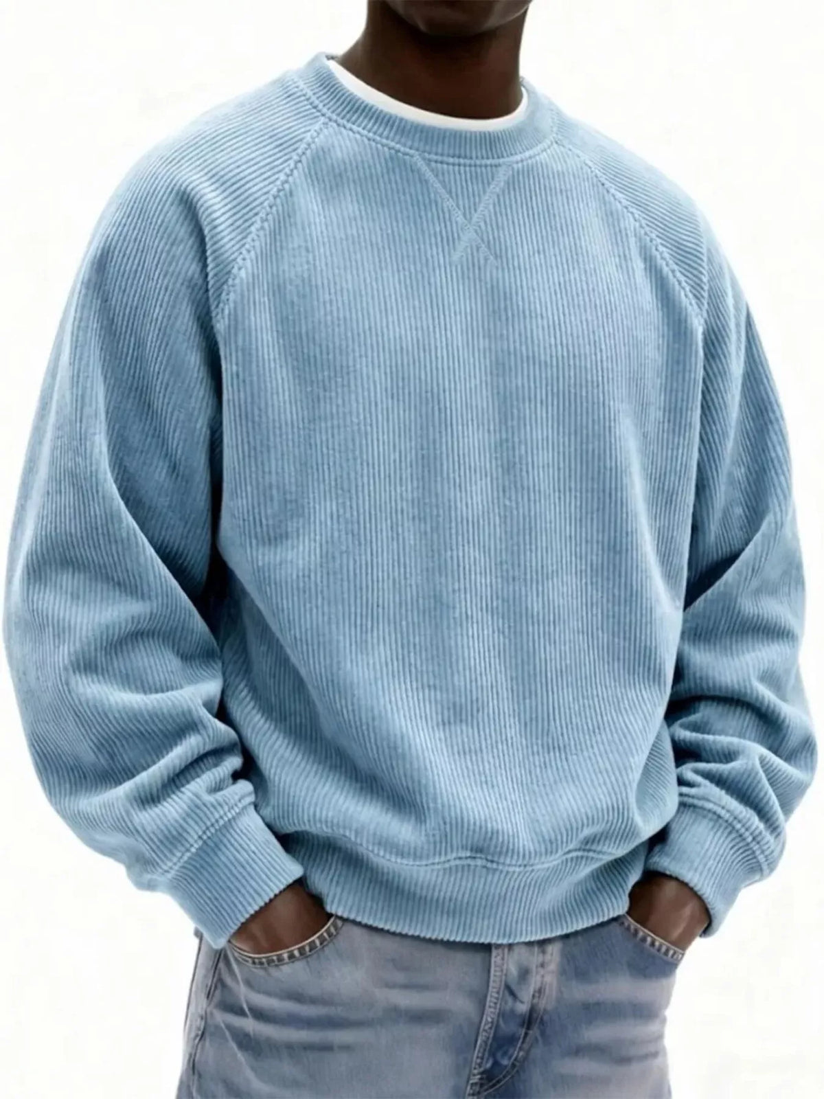 NEWYORKLISTED ATLAS MEN'S COLLECTION – Men's corduroy crew-neck sweatshirt, product image 1