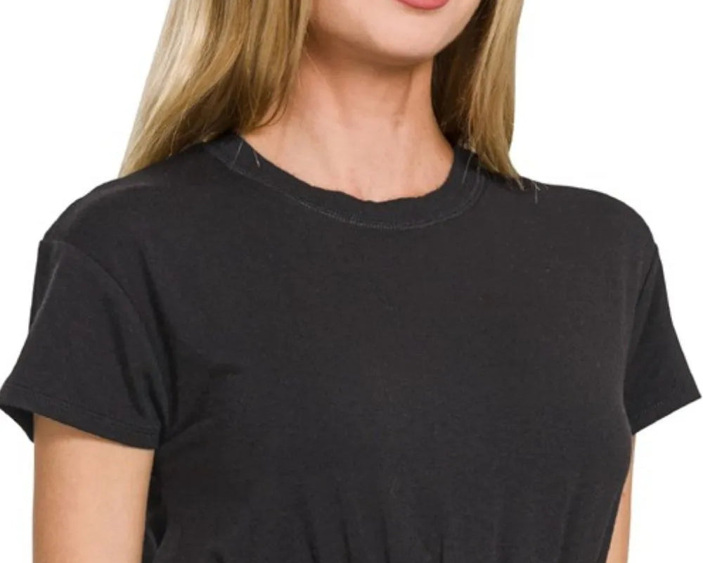 NEWYORKLISTED STYLE COLLECTION: Elastic Hem Crop Top