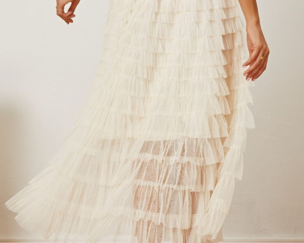 NEWYORKLISTED STYLE COLLECTION: Ruched High Waist Tiered Skirt - NEWYORKLISTED