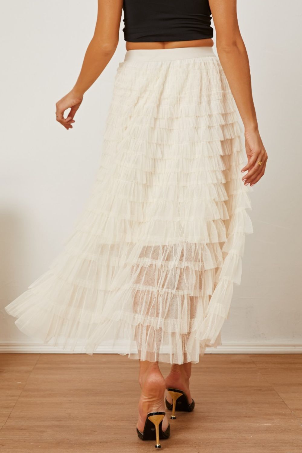 NEWYORKLISTED STYLE COLLECTION: Ruched High Waist Tiered Skirt - NEWYORKLISTED