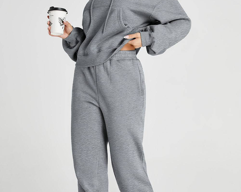 Dropped Shoulder Hooded Top and Pants Active Set - NEWYORKLISTED