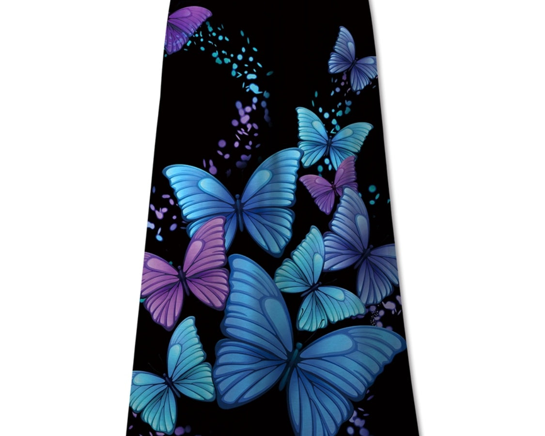 FAM-FAM Printed Elastic Waist Midi Skirt - NEWYORKLISTED