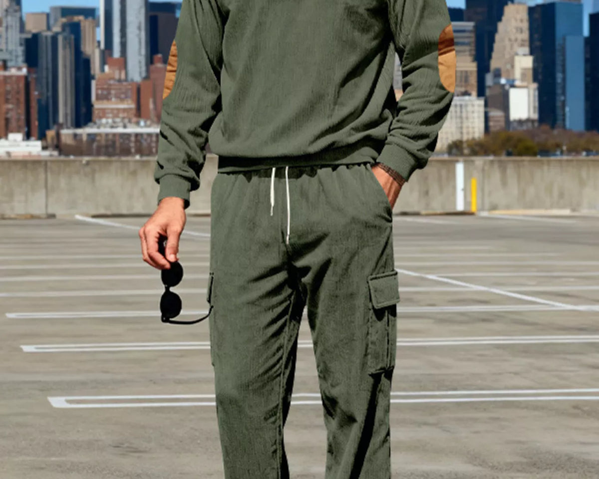 NEWYORKLISTED ATLAS MEN'S COLLECTION – Men's casual long-sleeve top and pants two-piece set, product image 1
