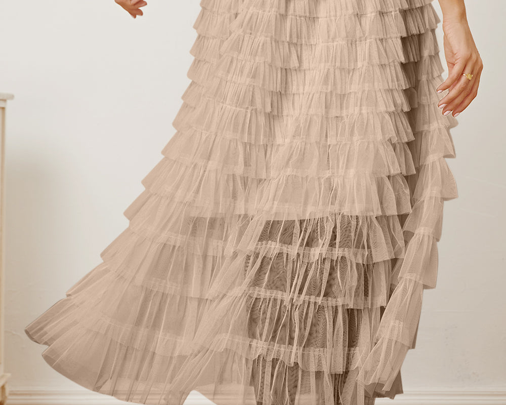 NEWYORKLISTED STYLE COLLECTION: Ruched High Waist Tiered Skirt - NEWYORKLISTED