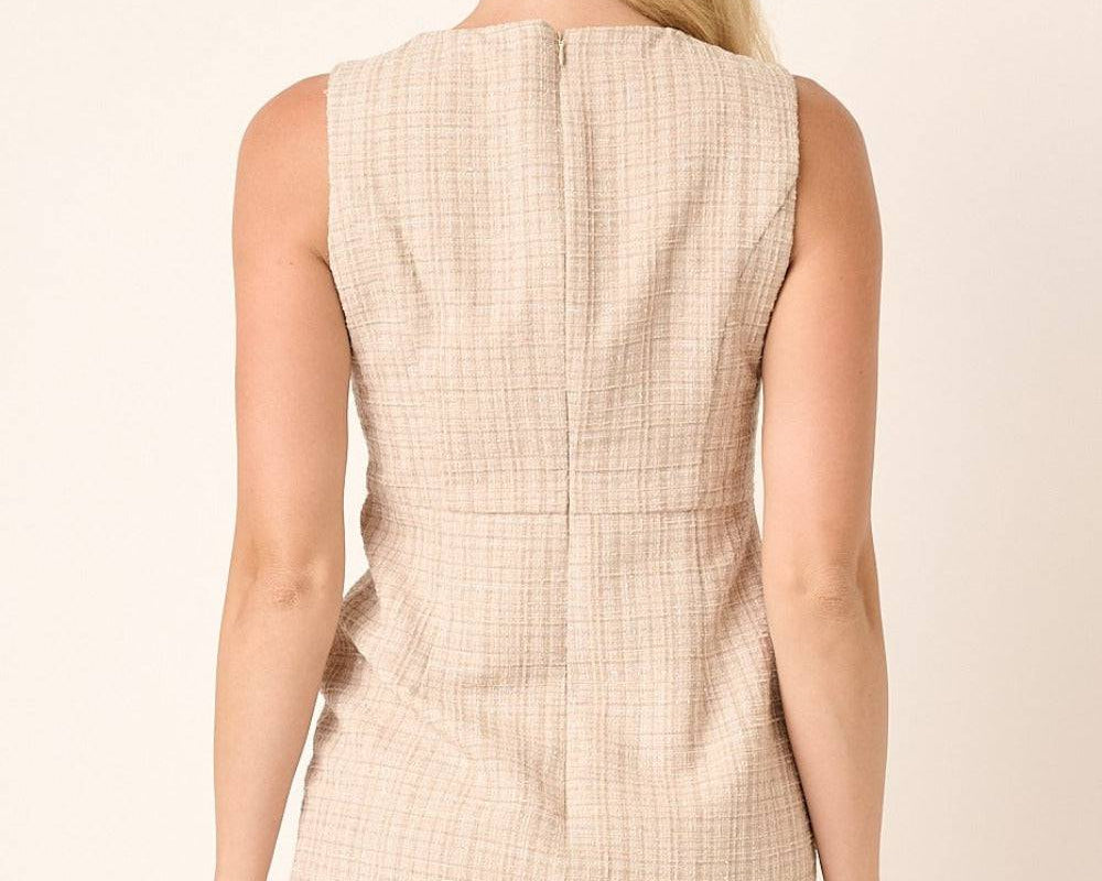 NEWYORKLISTED STYLE COLLECTION: Tweed Sleeveless Mini Dress - NEWYORKLISTED