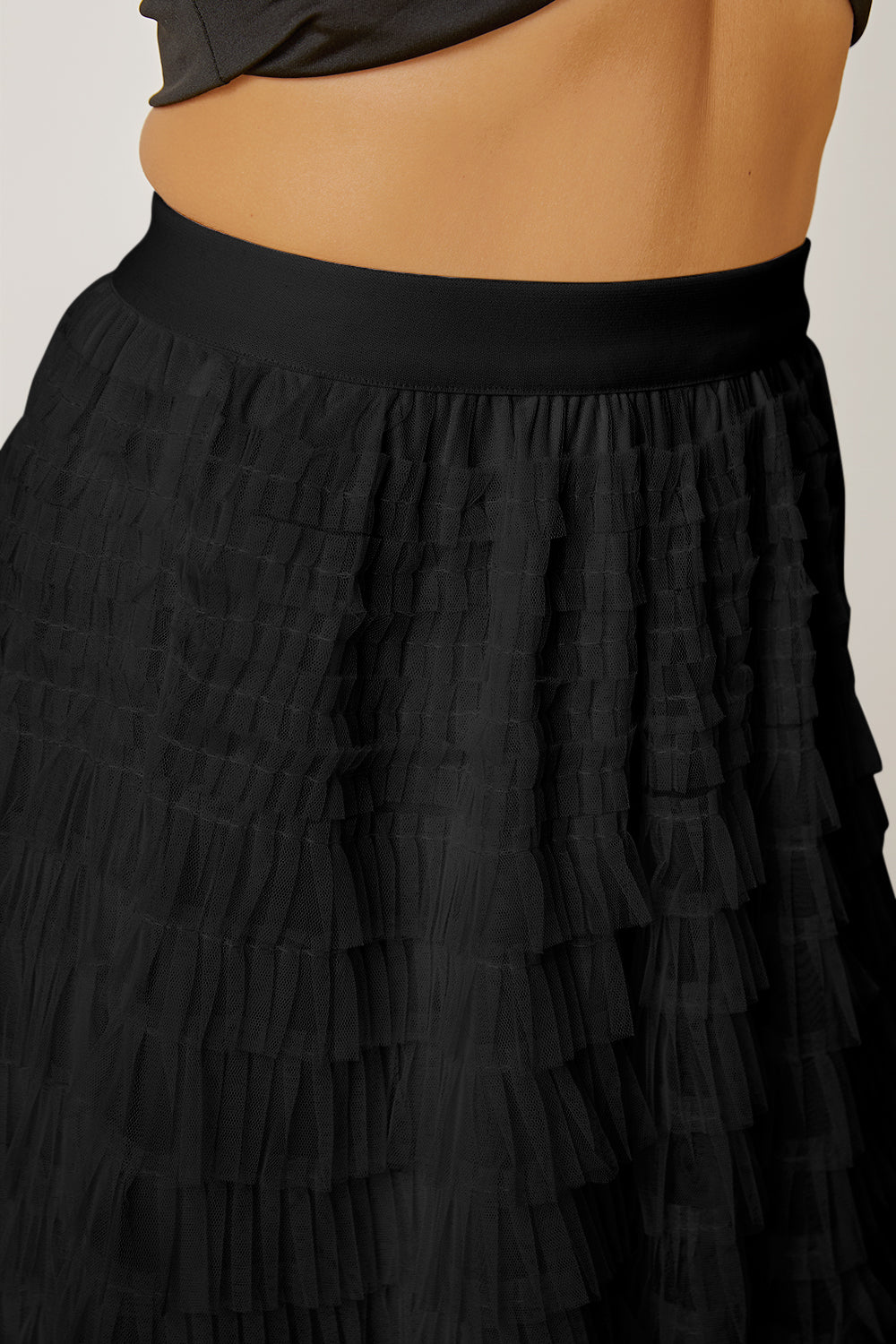 NEWYORKLISTED STYLE COLLECTION: Ruched High Waist Tiered Skirt - NEWYORKLISTED