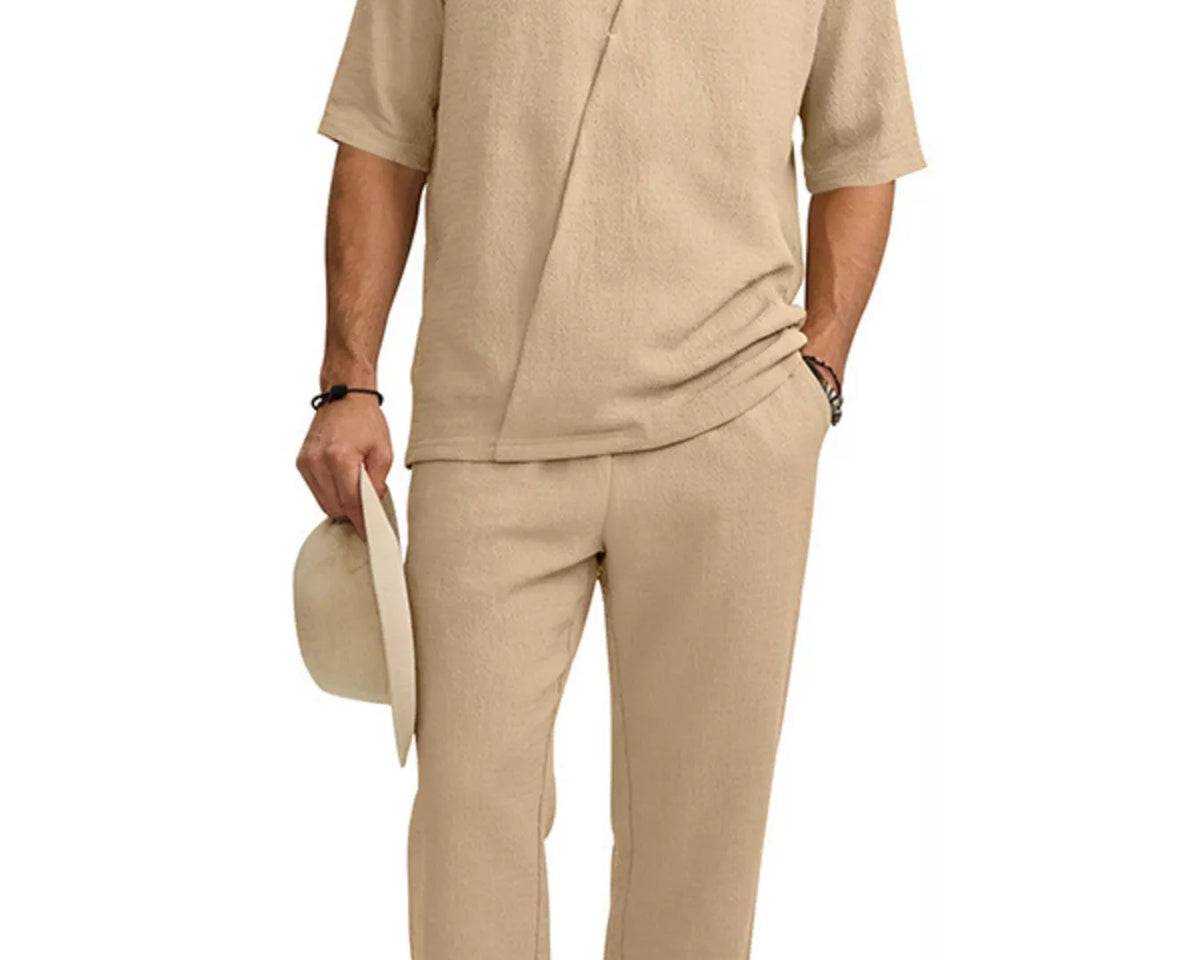 NEWYORKLISTED ATLAS MEN'S COLLECTION – Men's half-sleeve top and pants two-piece set, product image 1