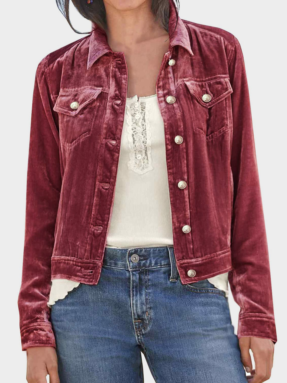 Long Sleeve Jacket with Chest Pockets: NEWYORKLISTED STYLE COLLECTION - NEWYORKLISTED