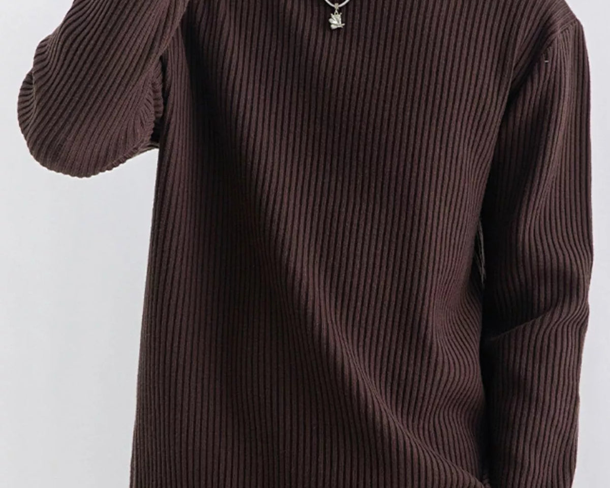 NEWYORKLISTED ATLAS MEN'S COLLECTION – Men's ribbed knit crew-neck sweater, product image 7