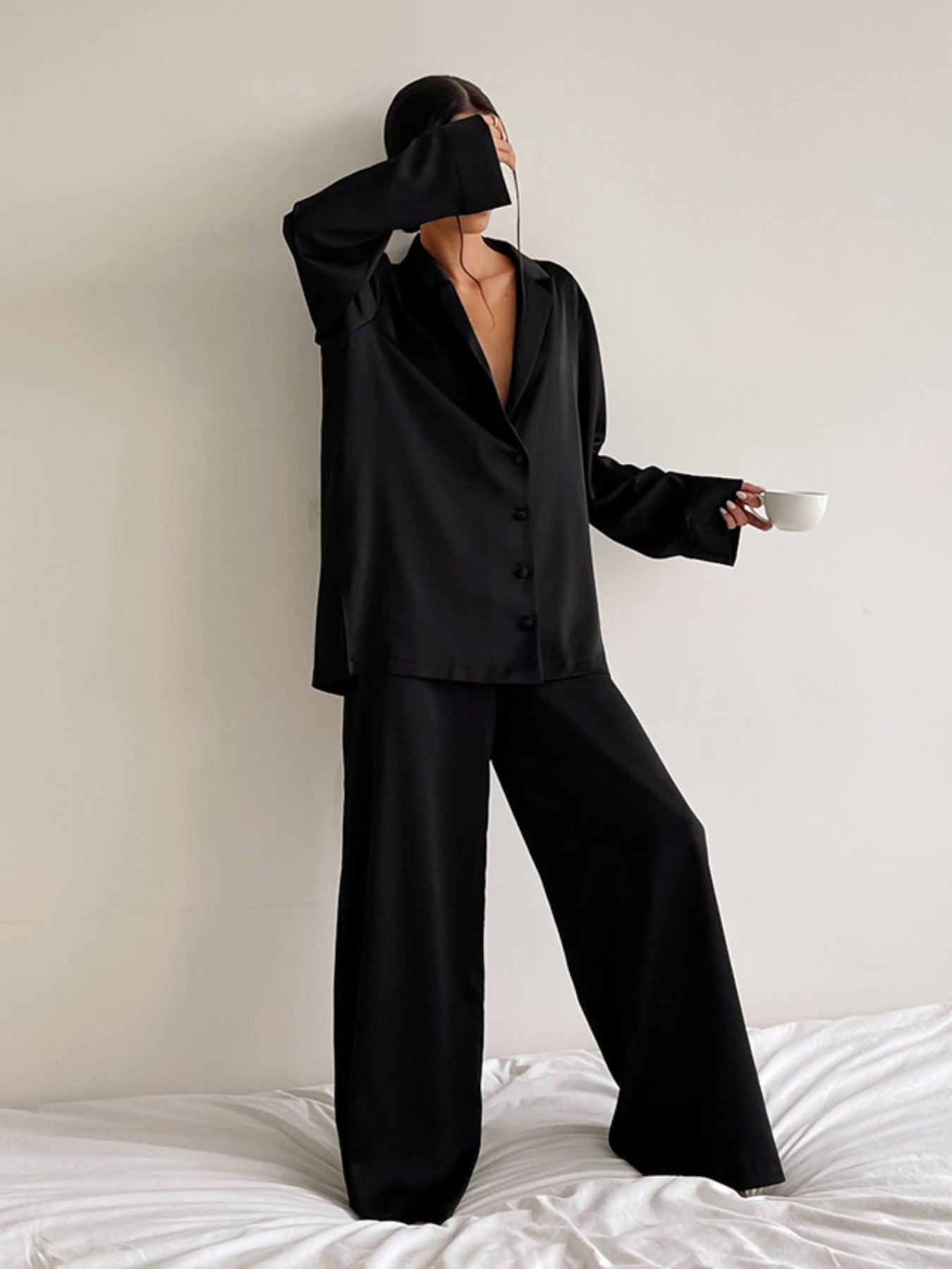 NEWYORKLISTED Intimate Apparel Collection: black pajamas