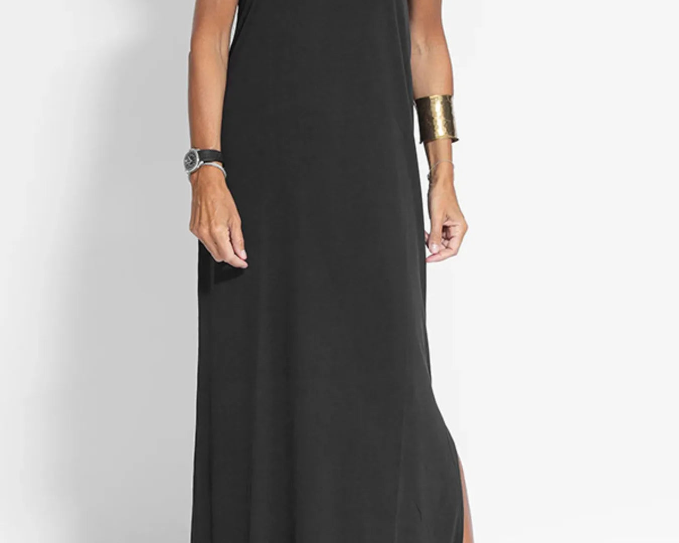 NEWYORKLISTED STYLE COLLECTION: One-Shoulder Maxi Dress with Side Slit