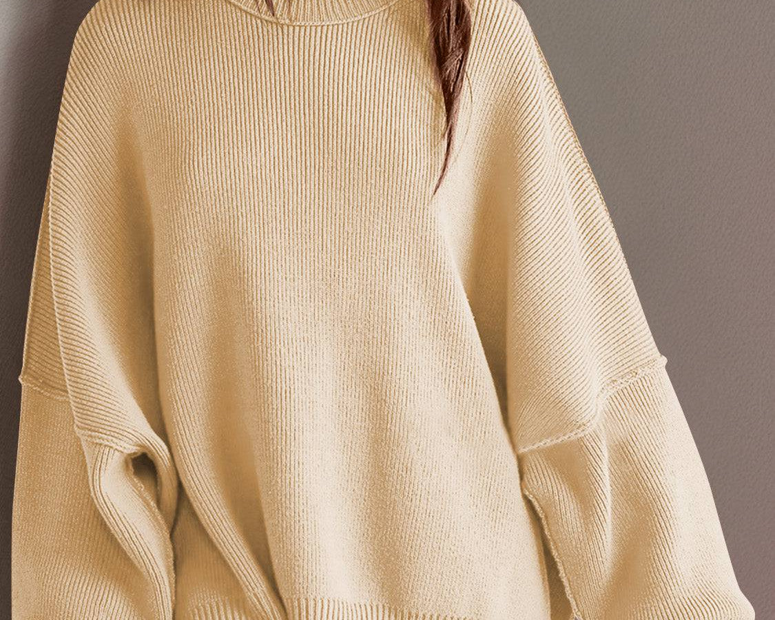 NEWYORKLISTED STYLE COLLECTION: Round Neck Long Sleeve Sweater - NEWYORKLISTED