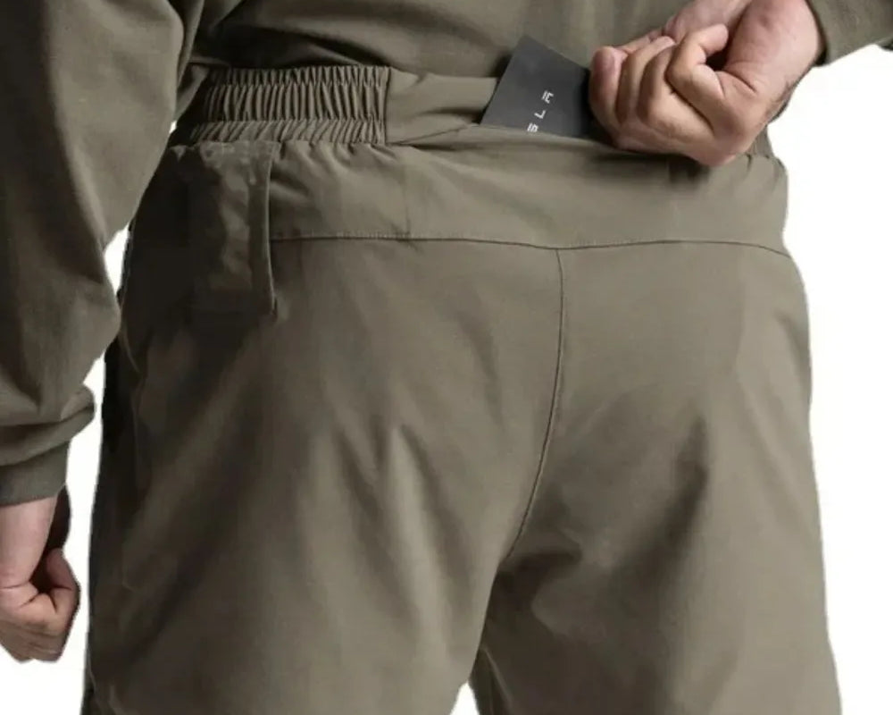 NEWYORKLISTED ATLAS MEN'S COLLECTION: Men's Elastic Waist Active Shorts in sage