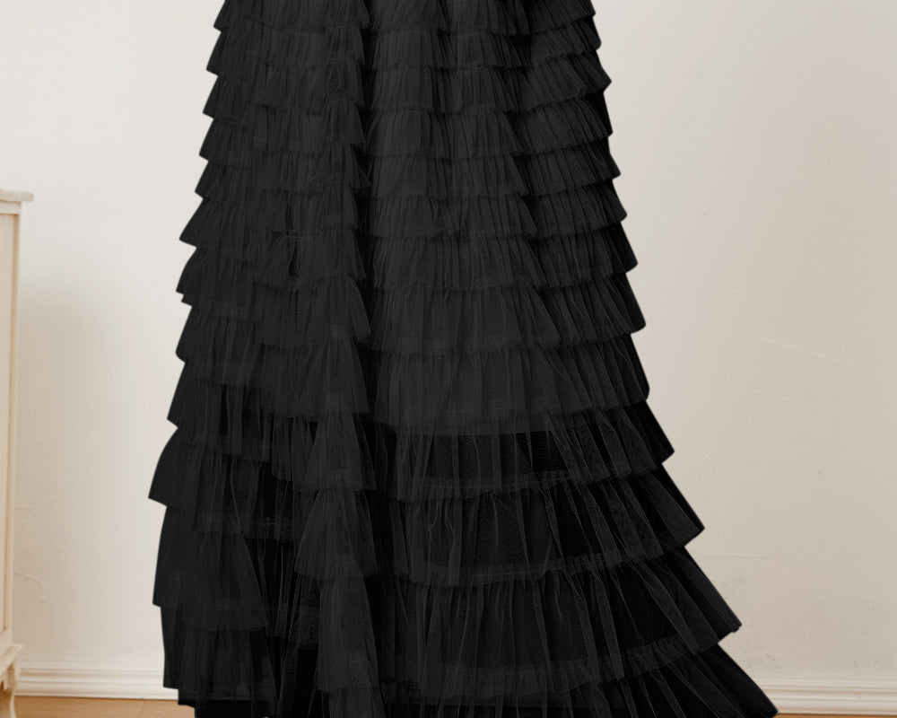 NEWYORKLISTED STYLE COLLECTION: Ruched High Waist Tiered Skirt - NEWYORKLISTED