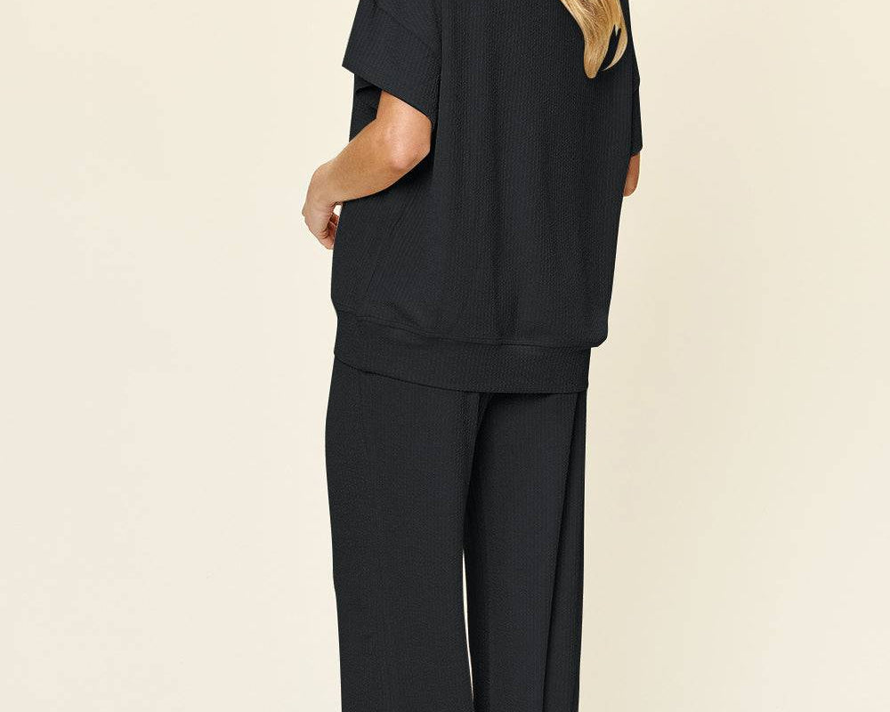 NYLD Short Sleeve T-Shirt and Wide Leg Pants - NEWYORKLISTED