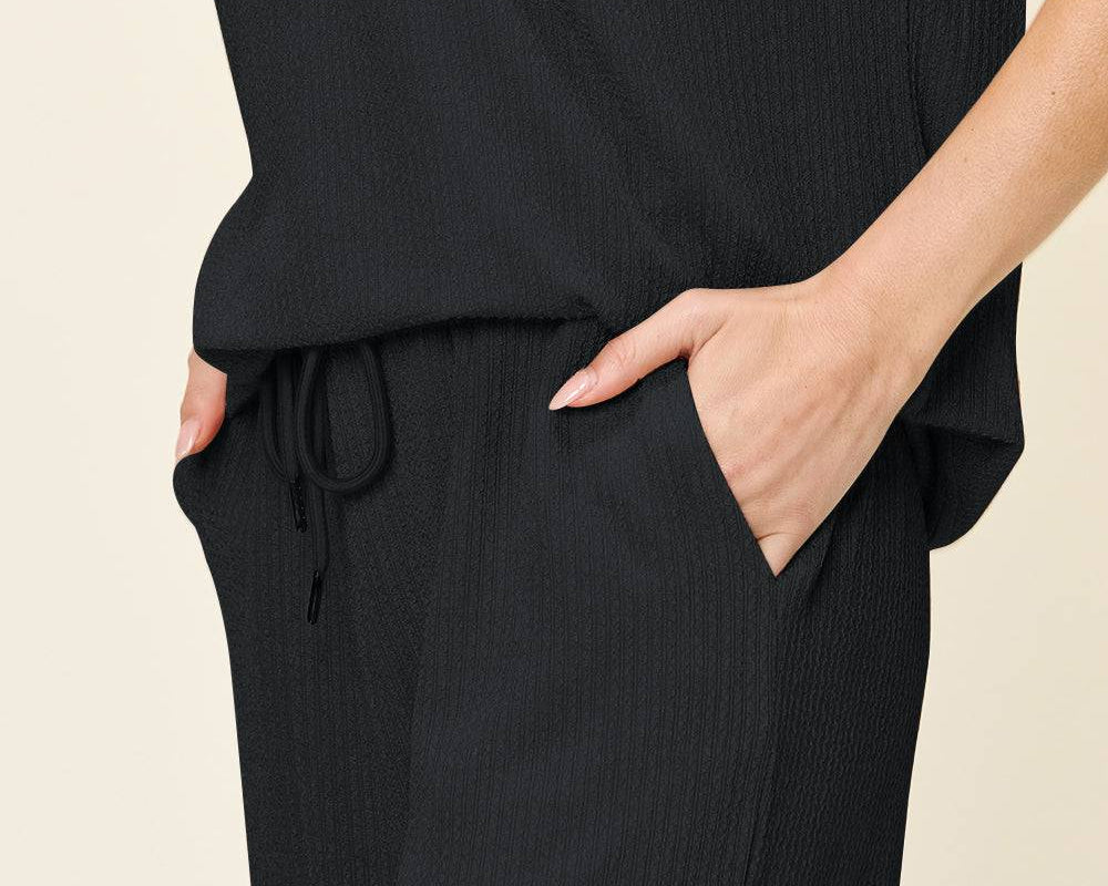 NYLD Short Sleeve T-Shirt and Wide Leg Pants - NEWYORKLISTED