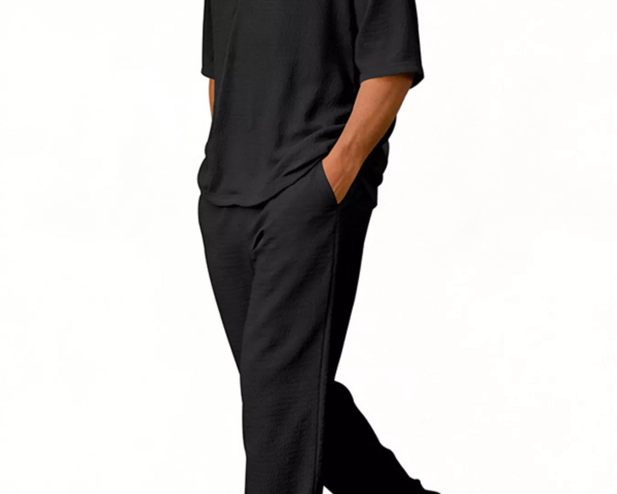 NEWYORKLISTED ATLAS MEN'S COLLECTION – Men's half-sleeve top and pants two-piece set, product image 7
