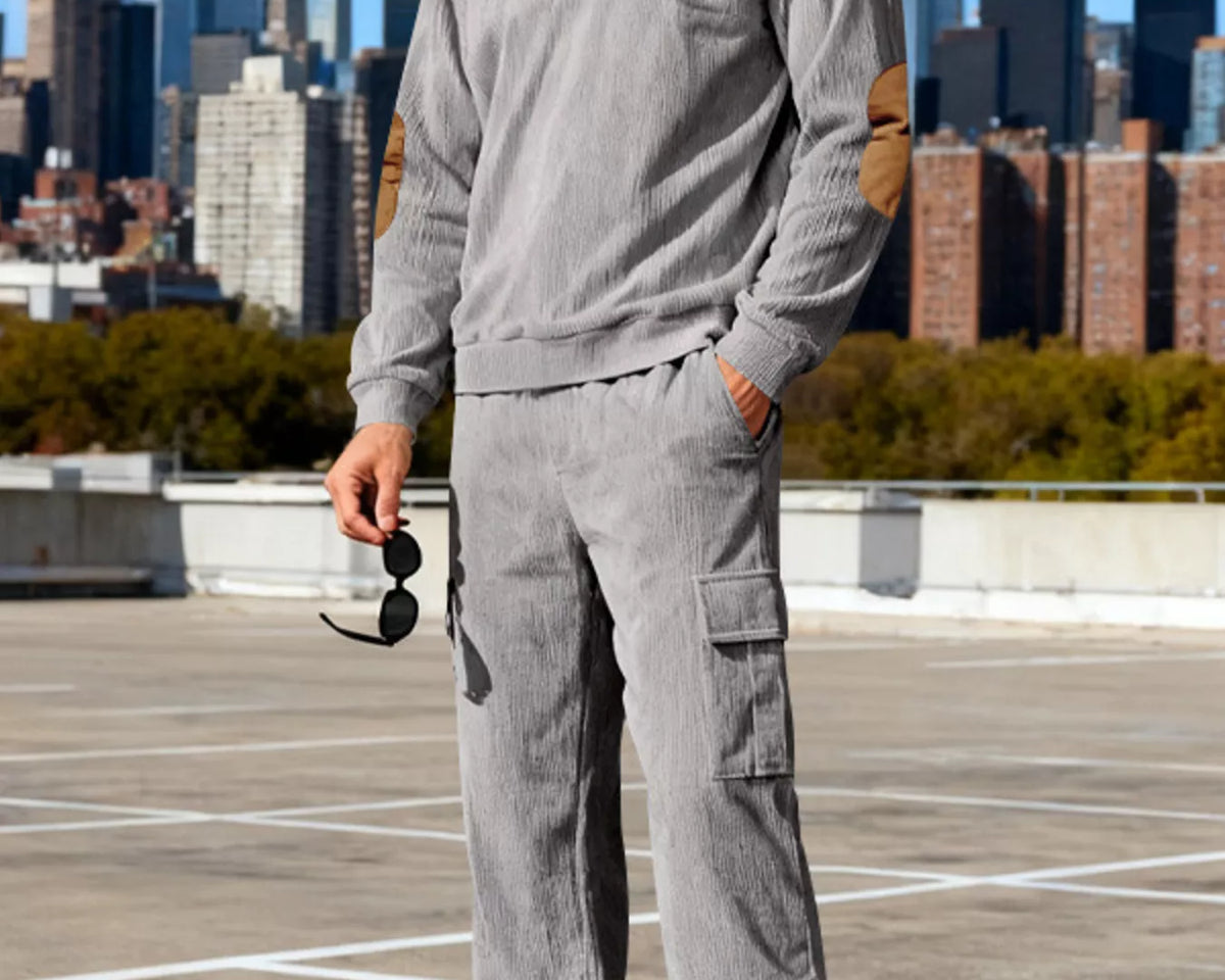 NEWYORKLISTED ATLAS MEN'S COLLECTION – Men's casual long-sleeve top and pants two-piece set, product image 4