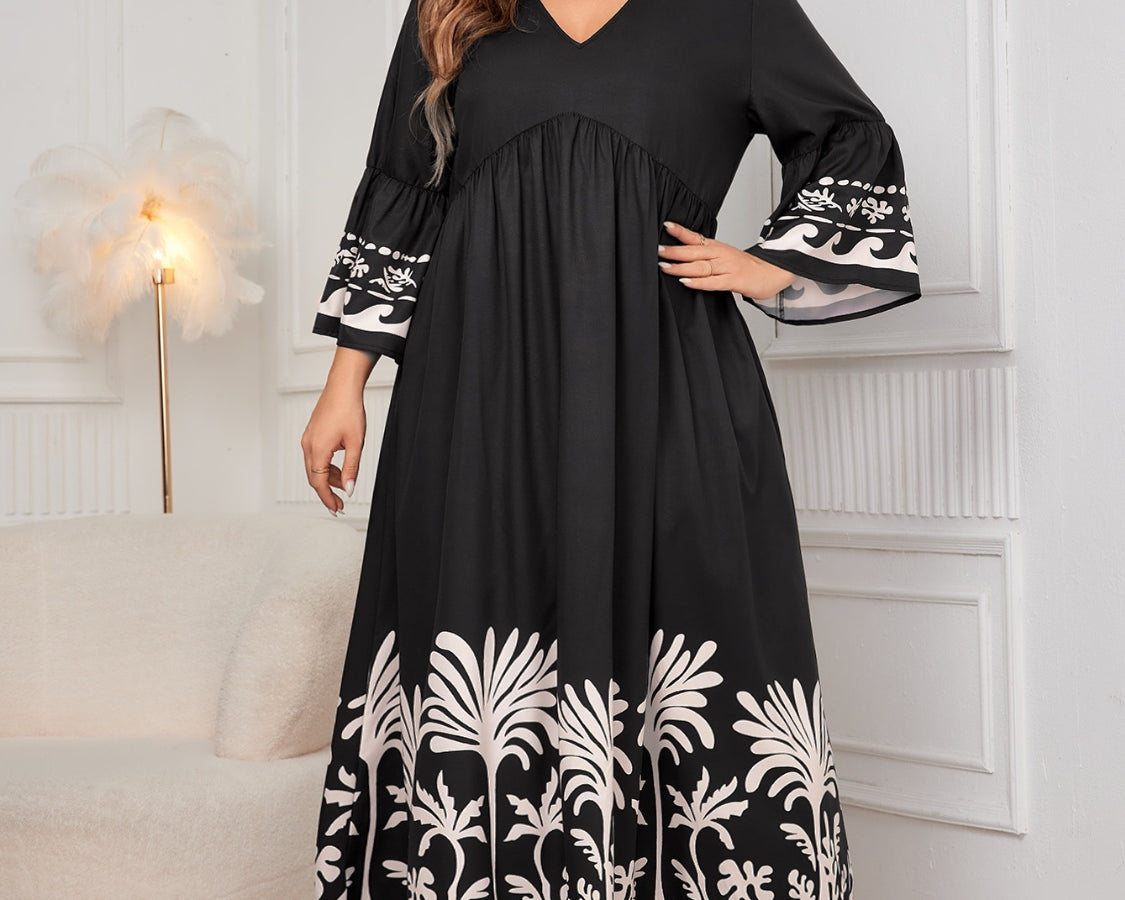 NEWYORKLISTED STYLE COLLECTION: Plus Size Long Sleeve Maxi Dress