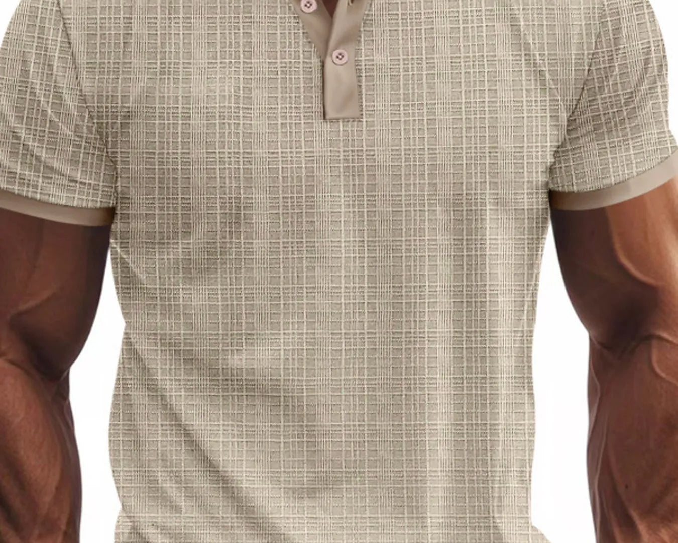 NEWYORKLISTED ATLAS MEN’S COLLECTION: Men's Full Size Button Detail Short Sleeve Top