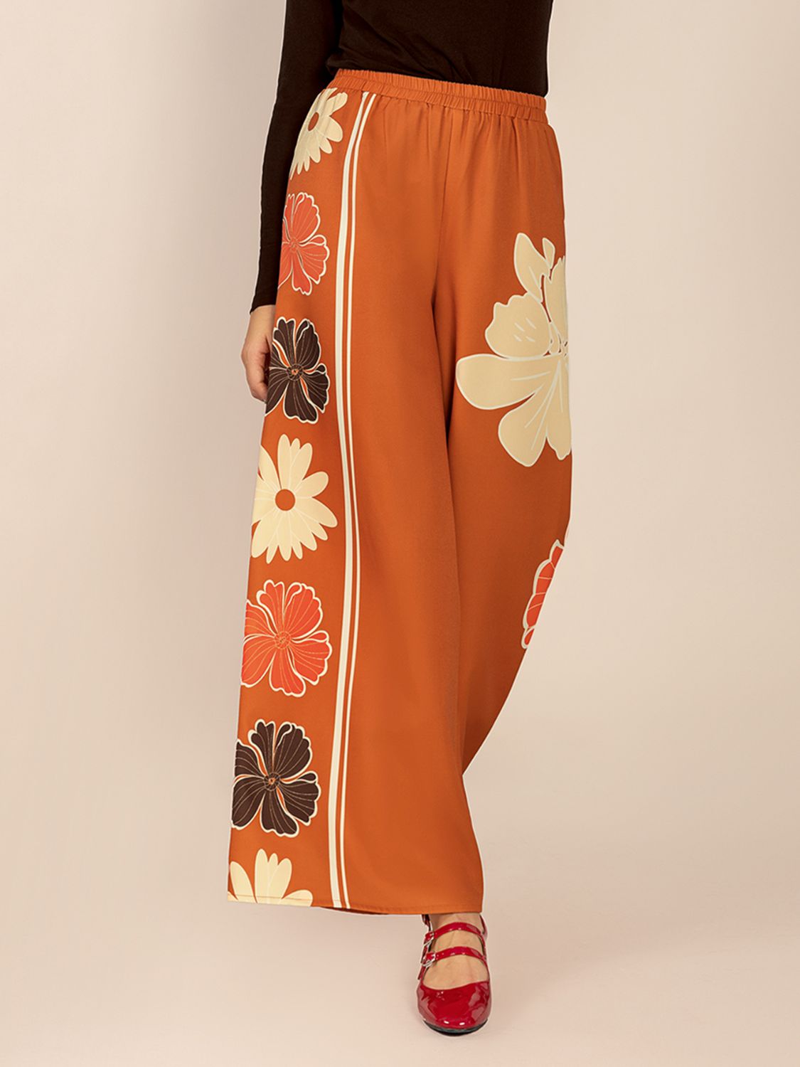 NEWYORKLISTED STYLE COLLECTION: Wide Leg Flower Motif Pants - NEWYORKLISTED