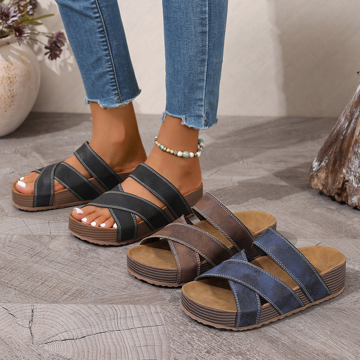 NEWYORKLISTED SHOE COLLECTION Open Toe Platform Sandals